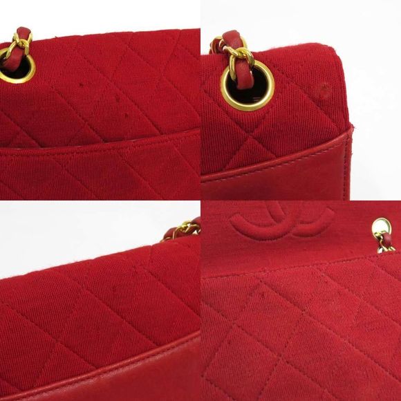 Chanel Matelasse Chain Shoulder Bag Red Leather - Picture 8 of 13